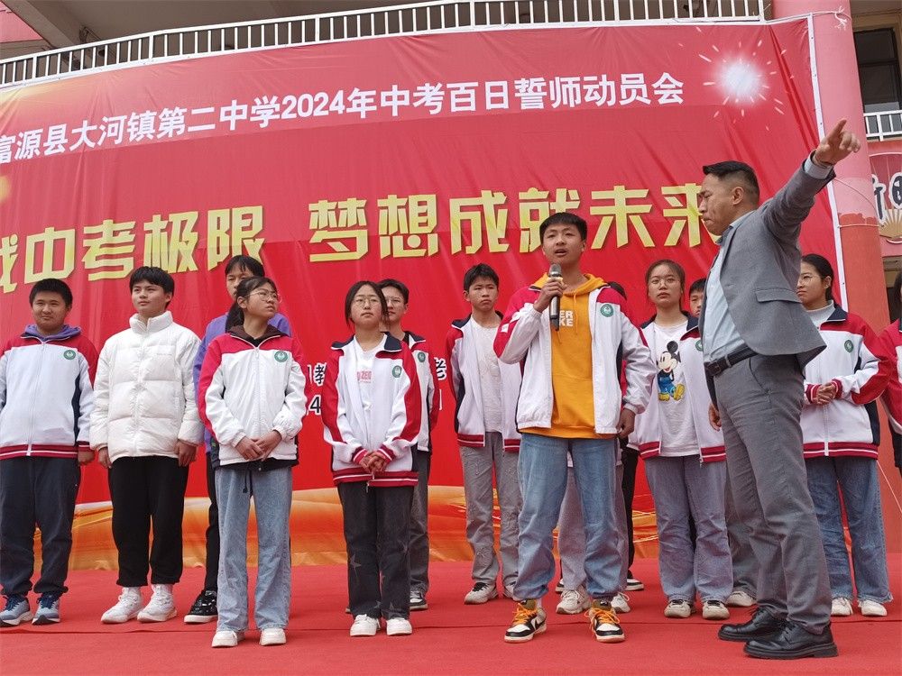 3月7日云南省富源县大河第二中学《挑战中考极限 梦想成就未来》王弘韬老师